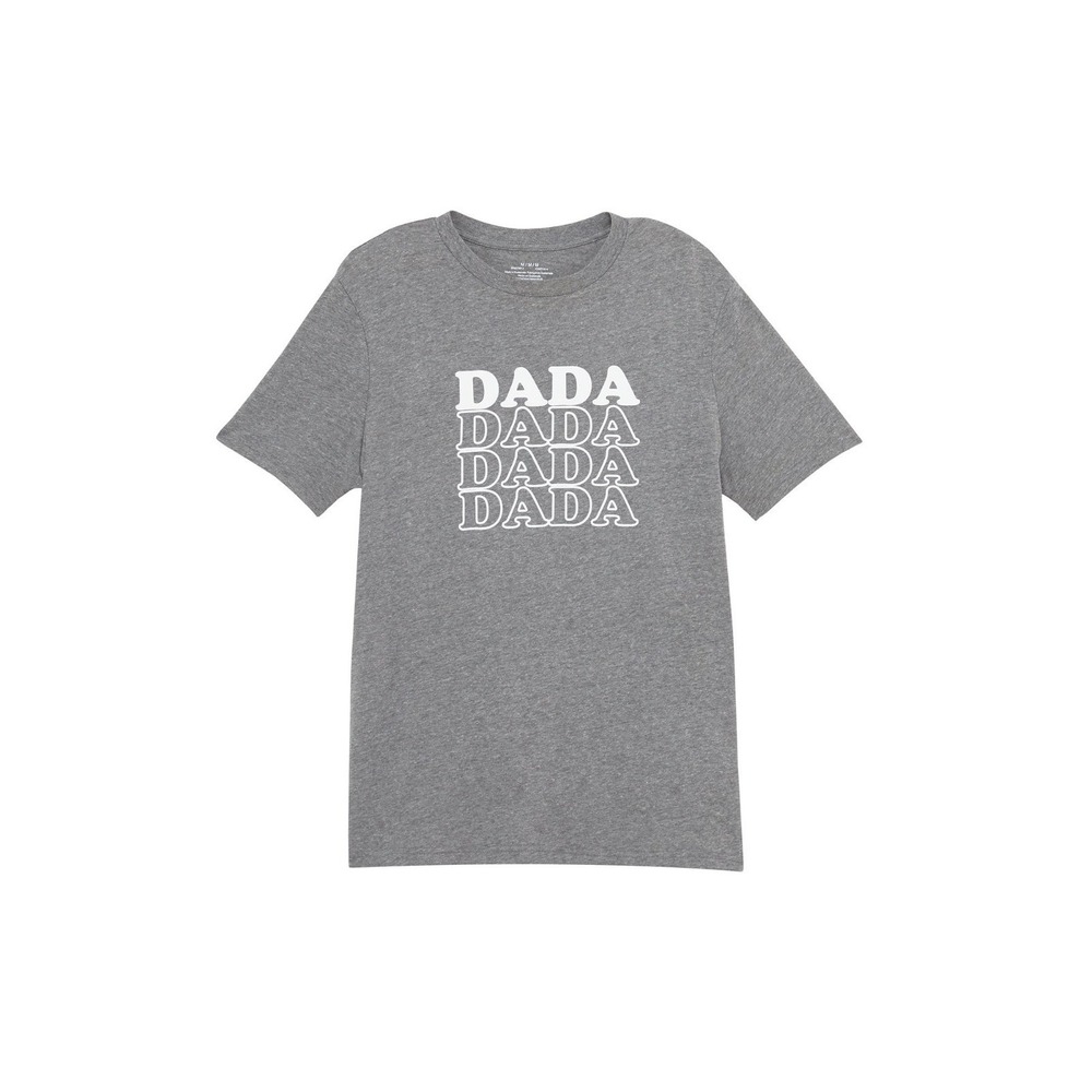 Motherhood Maternity Mens Dada Short Sleeve Graphic Tee Grey Size L